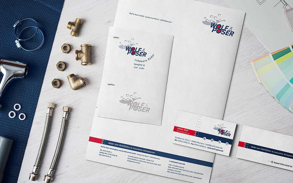 Corporate Design Wolf und Poser