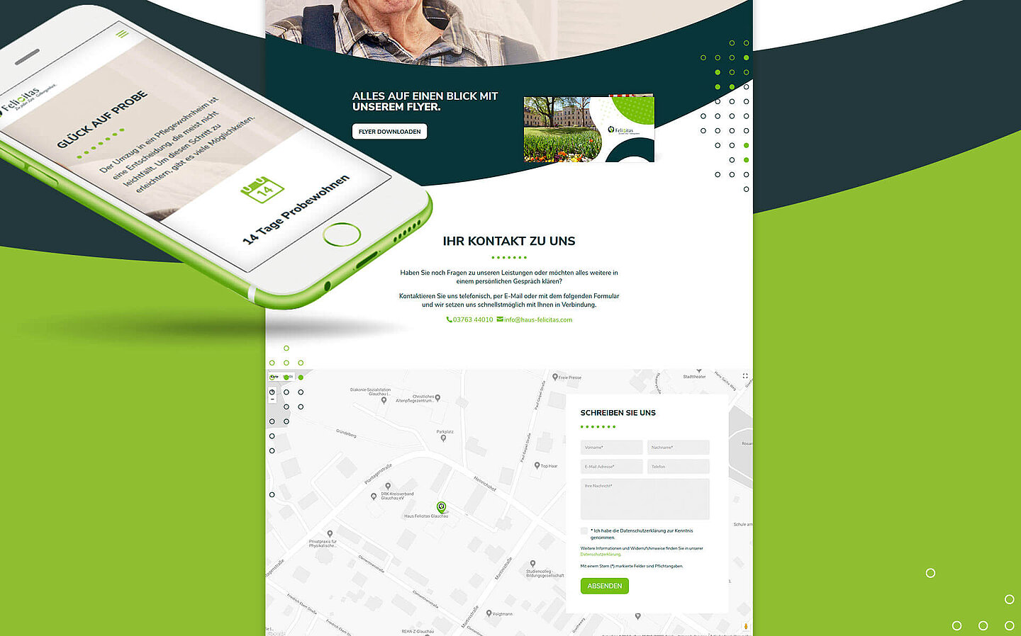 Internetseite Haus Felicitas Glauchau