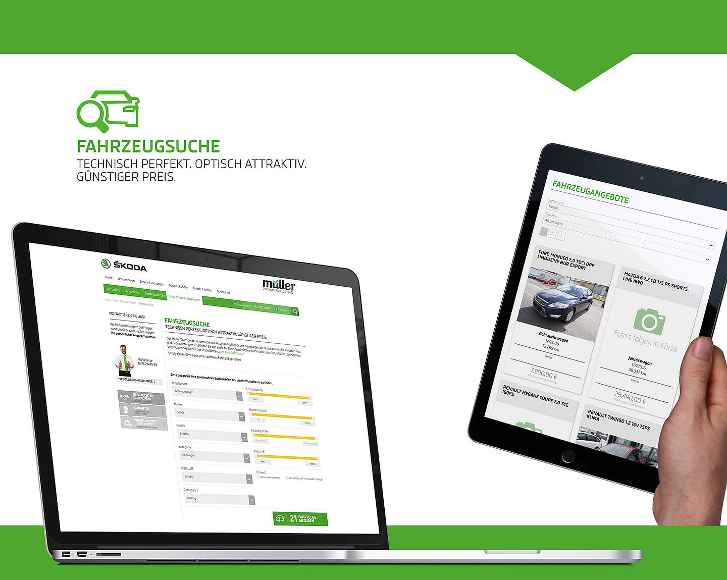 Webseite Skoda Müller