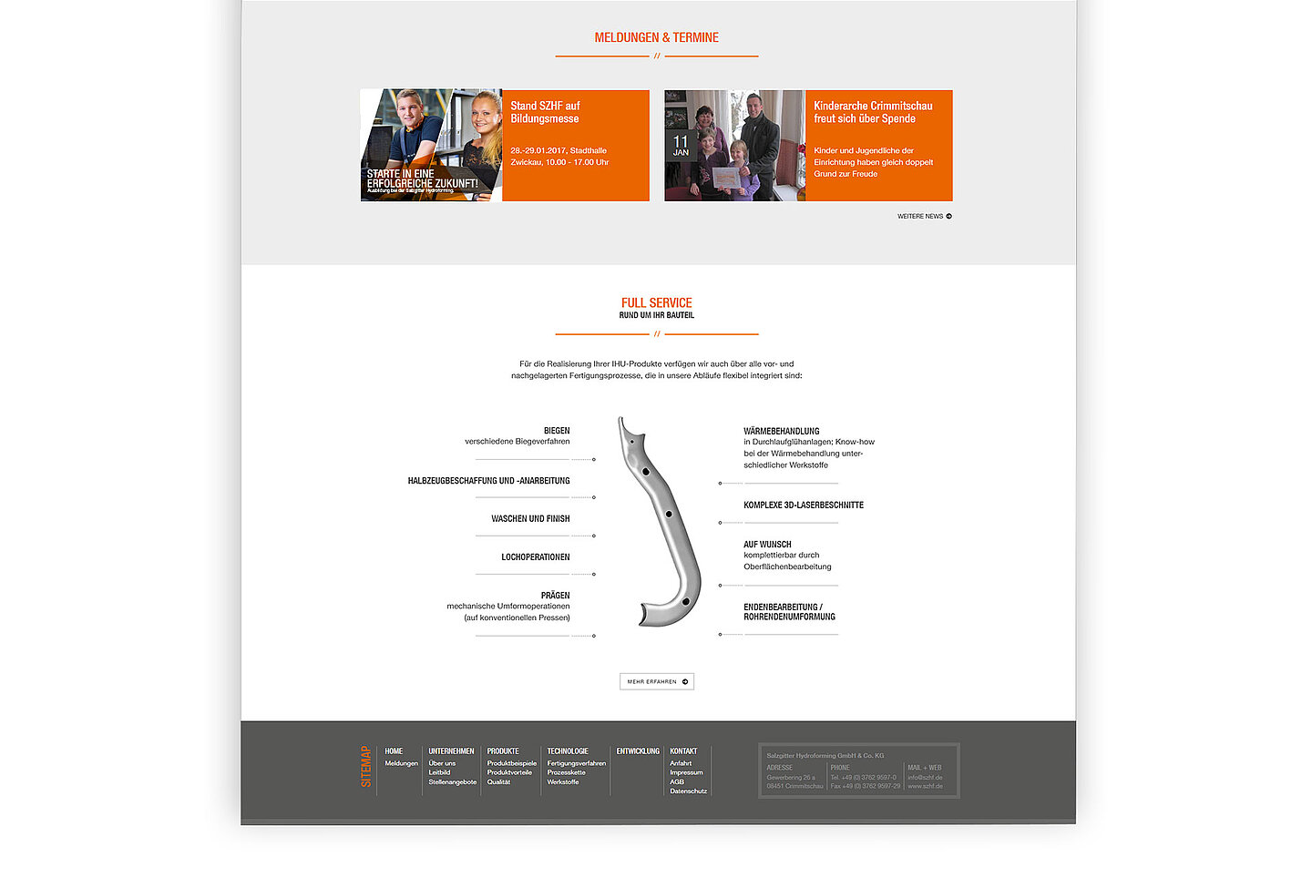 Webseite Salzgitter Hydroforming