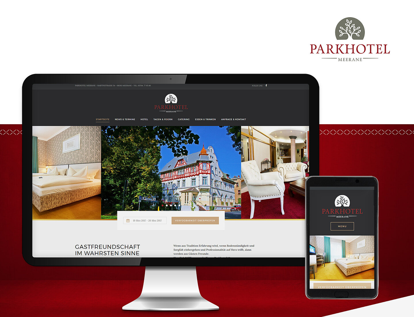 Webseite Parkhotel Meerane
