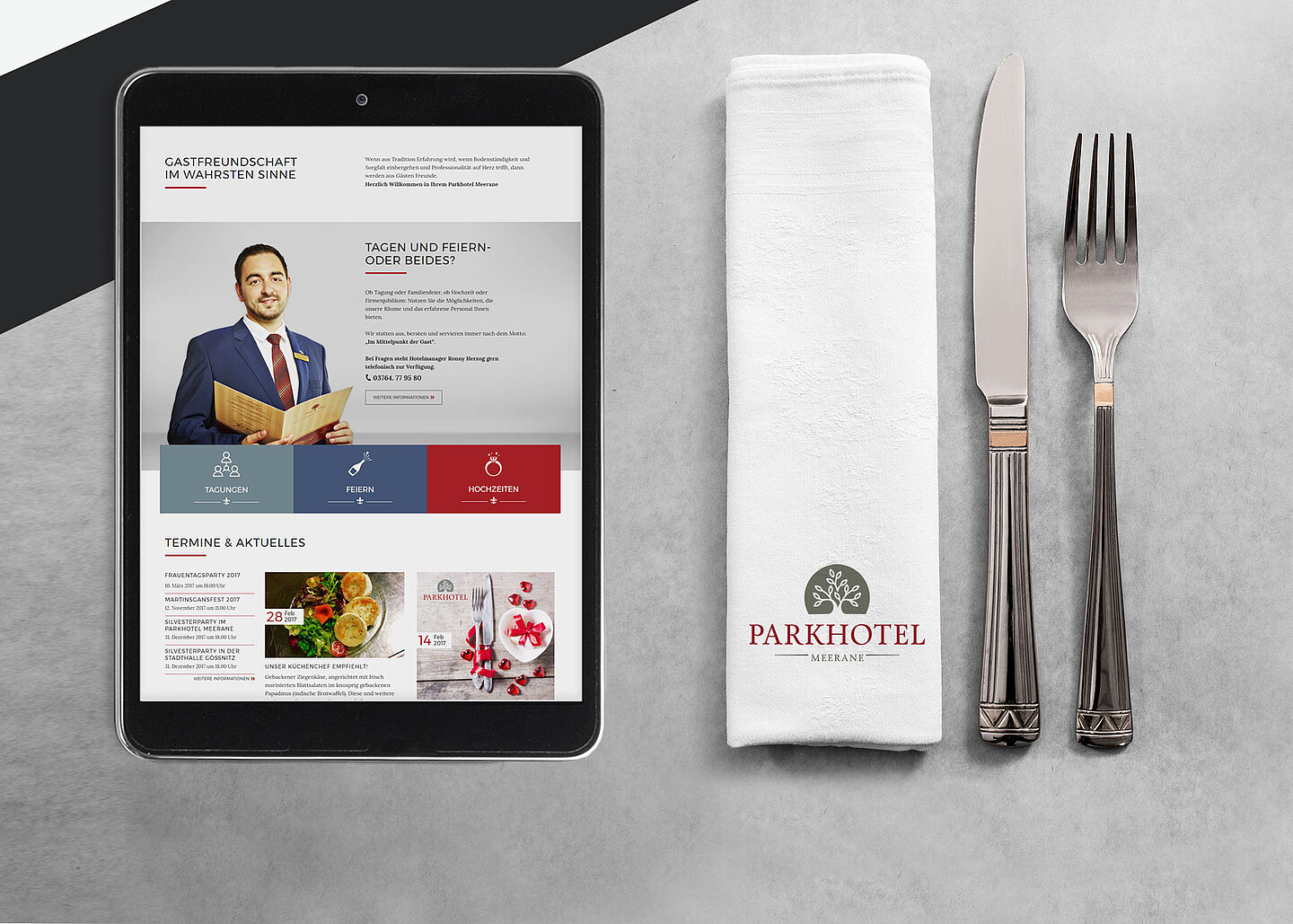 Webseite Parkhotel Meerane